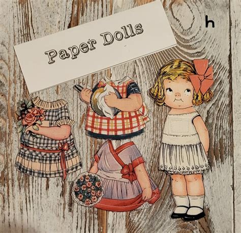 paper dolls fabric paper doll vintage paper dolls velcro etsy