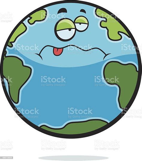 Sick Earth Stock Illustration Download Image Now Cartoon Globe