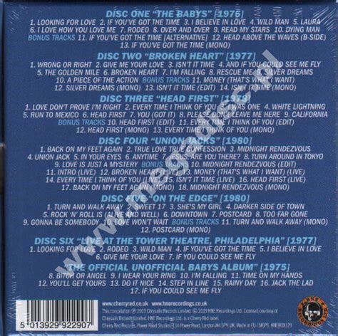 Babys Silver Dreams Complete Albums 1975 1980 6cd Uk Hear No