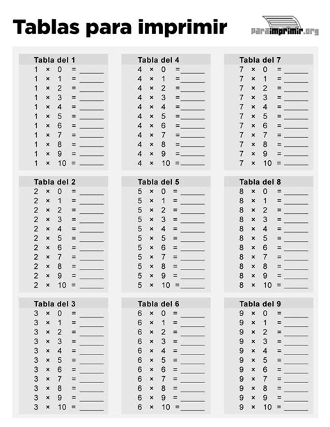Ejercicios De Tablas De Multiplicar 2 Y 3