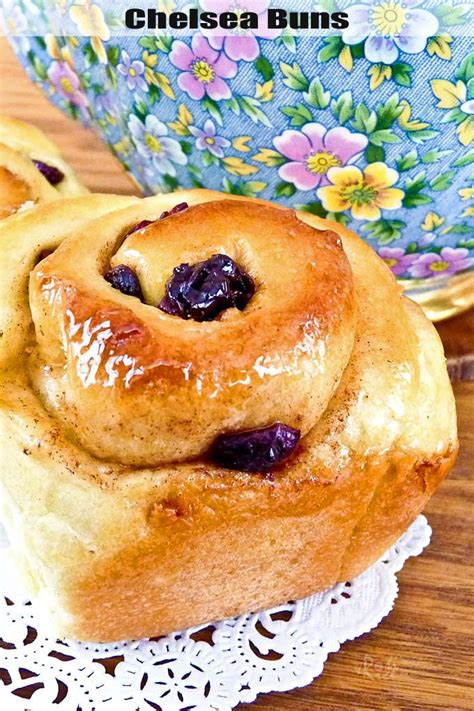 Sweet And Sticky Chelsea Buns Filled With A Mix Of Spices Raisins And