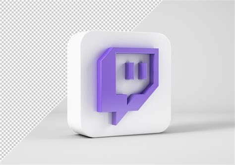 Logotipo De Twitch En Renderizado 3d Archivo Psd Premium