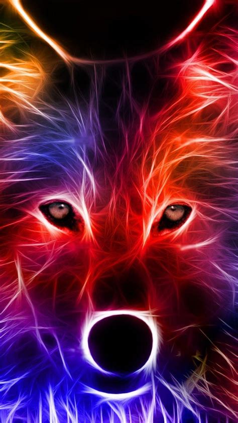 View 25 Epic Neon Wolf Wallpaper