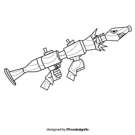 Fortnite Rocket Launcher Black And White Clipart Vector Free Download