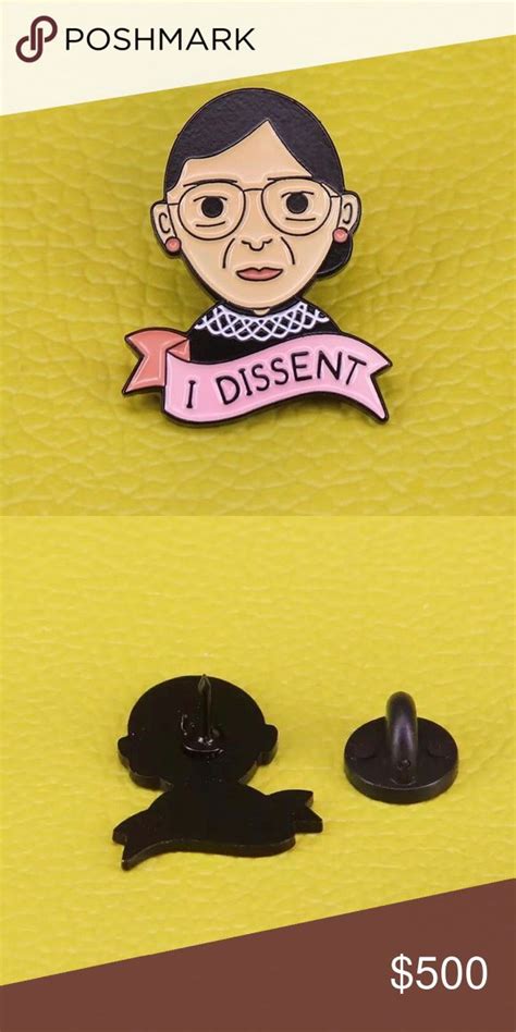 rbg dissent supreme court feminist enamel pin feminist enamel pins feminist pins notorious rbg