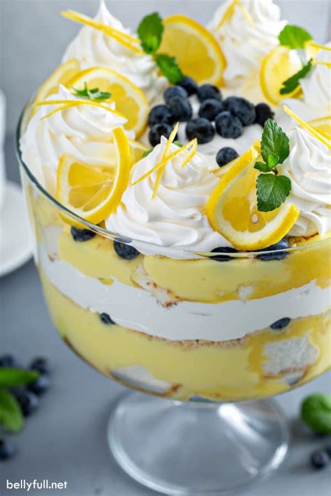 Easy Lemon Trifle Dessert Recipe Belly Full