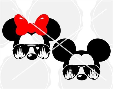 Mickey And Minnie Mouse Svg Sunglasses Disney Castle Svg Etsy