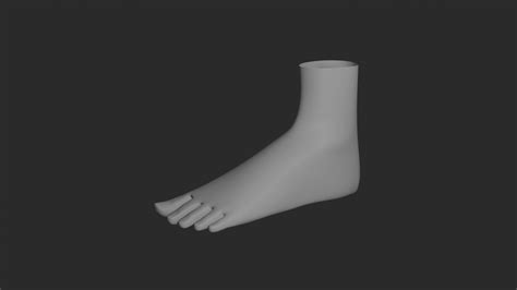 3d Model Female Foot Vr Ar Low Poly Cgtrader