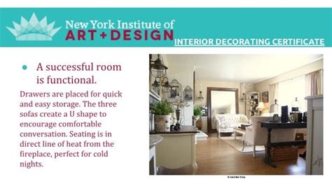 Interior Decorating Certificate From The New York Institute Of Photog