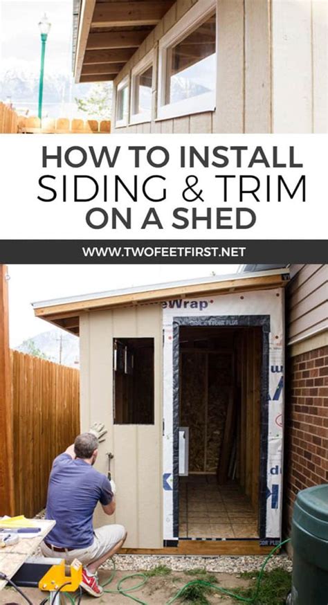 Mark where the hole(s) will go, and then do the same along the rest of the wall, wherever you want your speakers to go. How to Install Siding & Trim on a Shed in 2020 | Diy shed ...