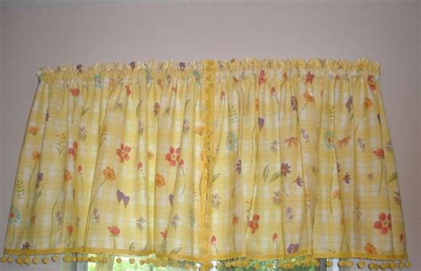 Vintage Kitchen Curtains Yellow And White With By Seamsoriginal