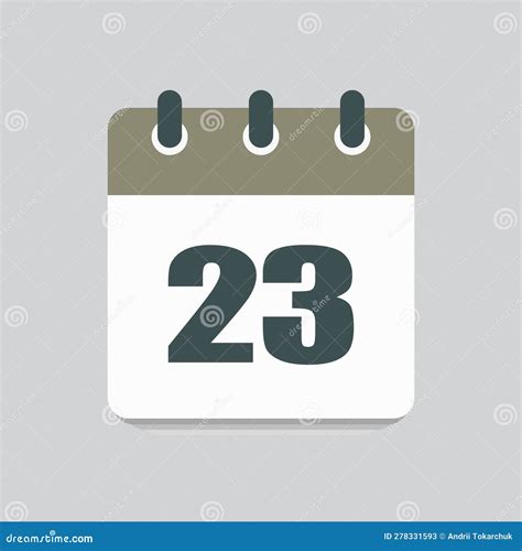 23th Day Of The Month Icon Event Schedule Date Calendar Date 3d Icon
