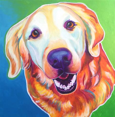 Golden Retriever Daisy Mae Painting By Dawg Painter Fine Art America