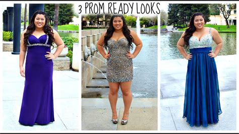 3 Prom Ready Looks Prom Hair Makeup And Dress Ideas
