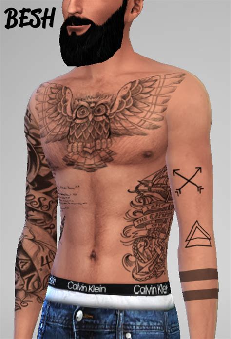 Tattoos For Males At Besh Sims 4 Updates C68