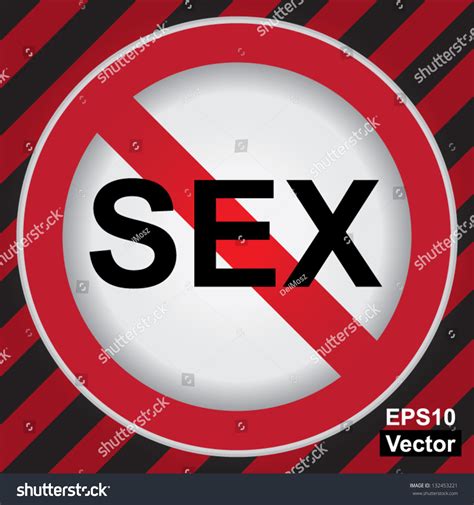 Vector Circle Prohibited Sign For No Sex Sign In Caution Zone Dark