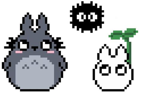 Totoro Little Totoro Soot Sprite Ghibli Cross Stitch Pattern Etsy
