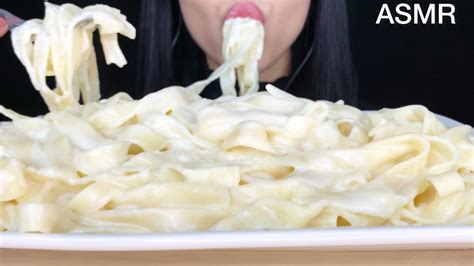 Asmr Pasta Mukbang Cheesy Creamy Alfredo Savage Eating Show Sounds Sexiz Pix
