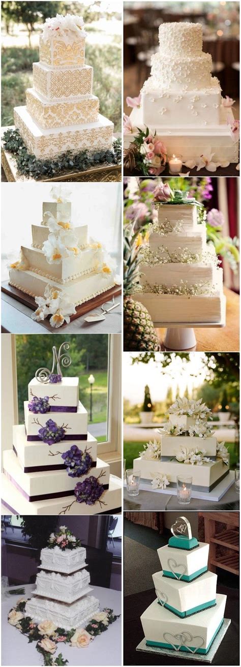 16 Unique And Eye Catching Square Wedding Cake Ideas Unique Wedding