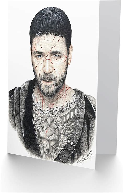 Wayne Maguire Tattooed Gladiator Maximus Inked Ikon Greetings Card Uk Stationery