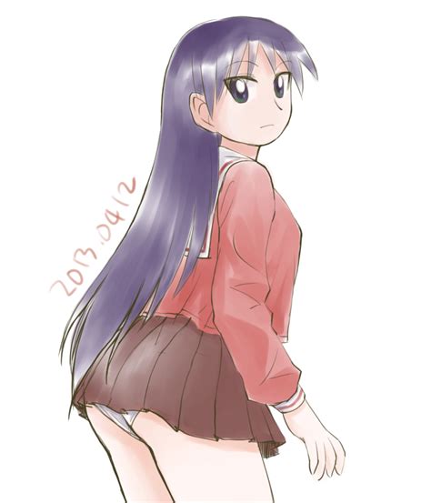 Peacock P Location Sakaki Azumanga Daiou 1girl Ass Black Hair