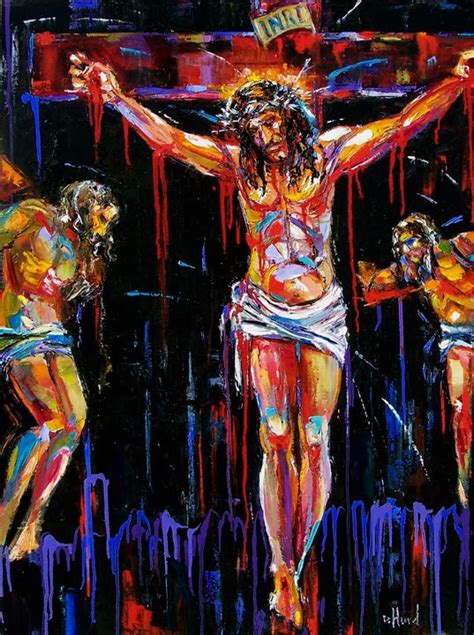 Debra Hurd Original Paintings And Jazz Art Crucifixion Jesus On Cross