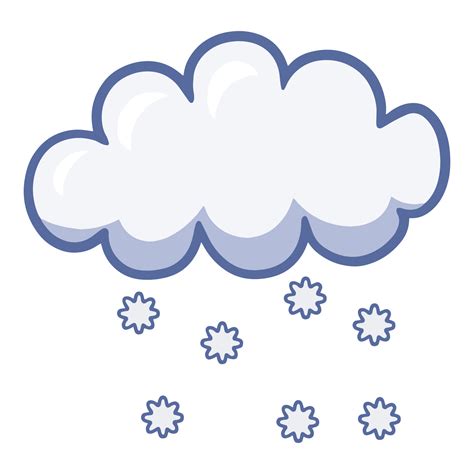 Snow Cloud Clipart Black And White Heart