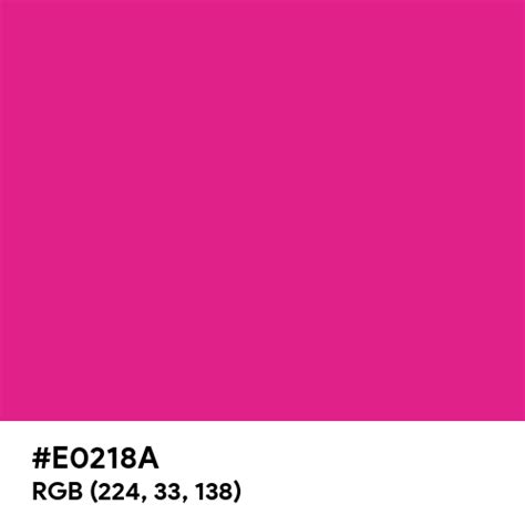 Barbie Pink Color Hex Code Is E0218a