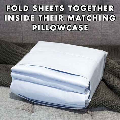 The flat pillowcase on top of the rolled sheets inside made the rolled sheets look flat. Fold your sheets this way & your friends will think you're a genius. Keep the sheets in your bed ...