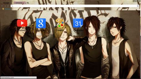 Anime Boy Rock Band Chrome Theme Themebeta