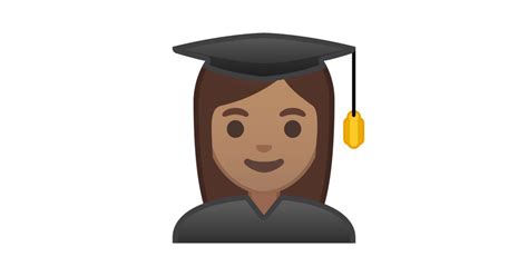 👩🏽‍🎓 étudiante Peau Légèrement Mate Emoji