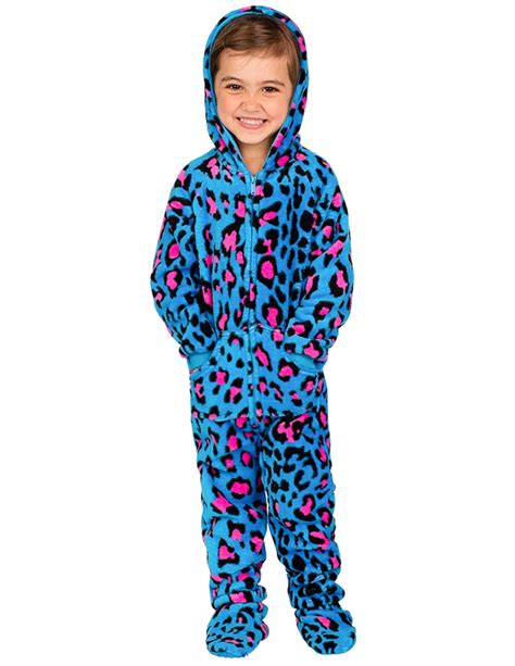 Footed Pajamas Footed Pajamas Neon Kitty Toddler Hoodie Chenille