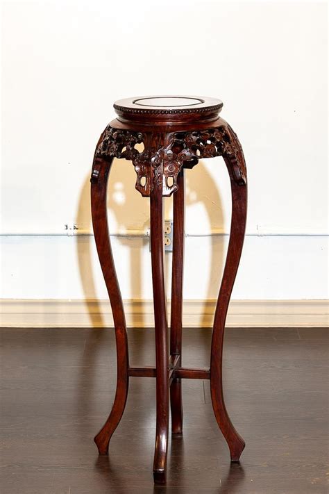 Lot A Chinese Carved Rosewood Plant Stand