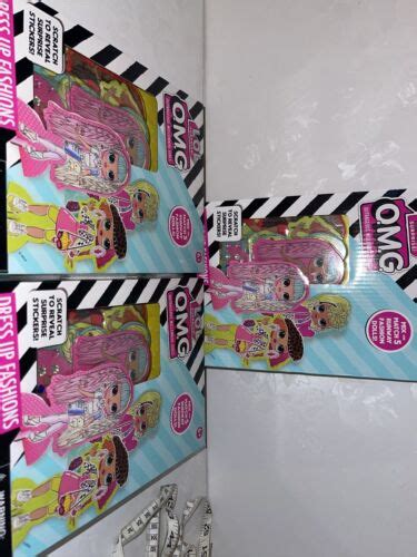 Lol Omg Dress Up Fashions 5 Paper Dolls Stands Gems Surprise Sticker