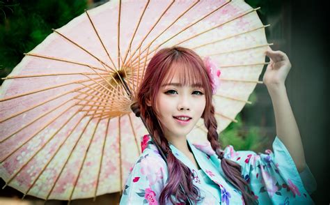 Asian Oriental Women Woman Female Model Girl Girls Mood