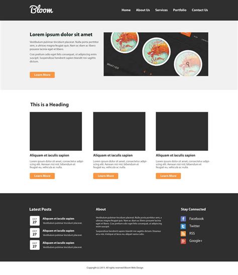 Create A Clean Website Layout PSD To HTML CSS Tutorial DesignBump