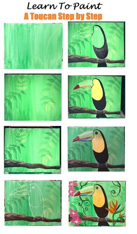 Learn How To Paint A Toucan Step By Step For Beginners It doesn't matter how easy the thing is, if you're new to it then you're most likely to feel overwhelmed by it.
