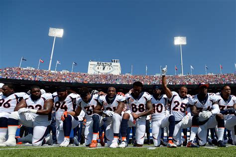 Not Just A Knee Photos From Sundays Anthem Protests