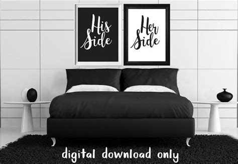 Pair Of His And Hers Prints Master Bedroom Wall Art His Side Bedroom Prints Master Bedrooms