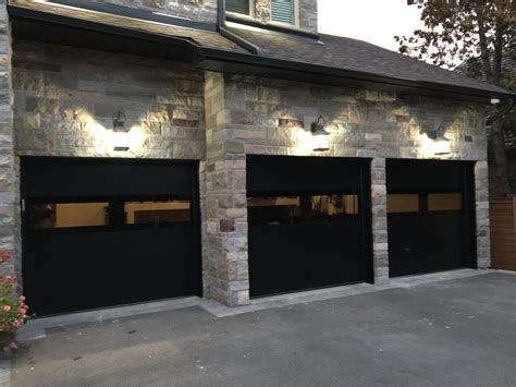 Modern Black Glass Garage Door Modern Doors