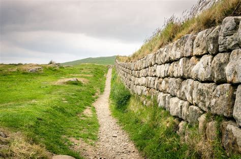 The Hadrian Wall Path Along The Hadrian Wall In Northern England