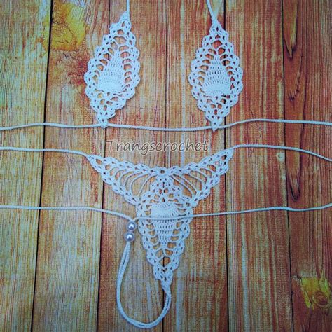 Teardrop G String Bikini Crochet Extreme Micro Bikini By Etsy Sexiezpix Web Porn