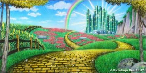 Walk Along The Yellow Brick Road Wizard Of Oz Scenery By Backdrops