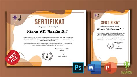 Download Sertifikat Pramuka Word Coreldraw Dan Photoshop