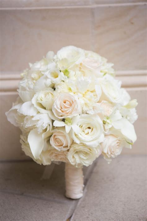 Round White Bridal Bouquet