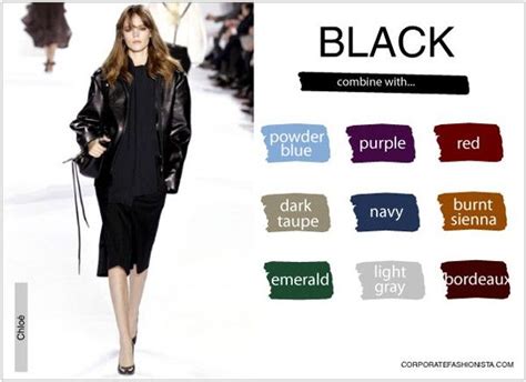What To Wear With The Colour Black Version 2 Colour Combinations