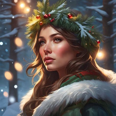 Download Ai Generated Lady Christmas Royalty Free Stock Illustration