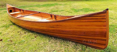 Cedar Wood Strip Built Canoe 18 Boat Without Ribs Woodenboat Usa