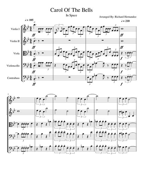 Find your perfect arrangement and access a variety of transpositions so you can print and play instantly, anywhere. Carol Of The Bells sheet music for Violin, Viola, Cello ...