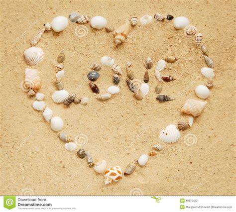 Seashell Heart Stock Photo Image Of Letter Shaped